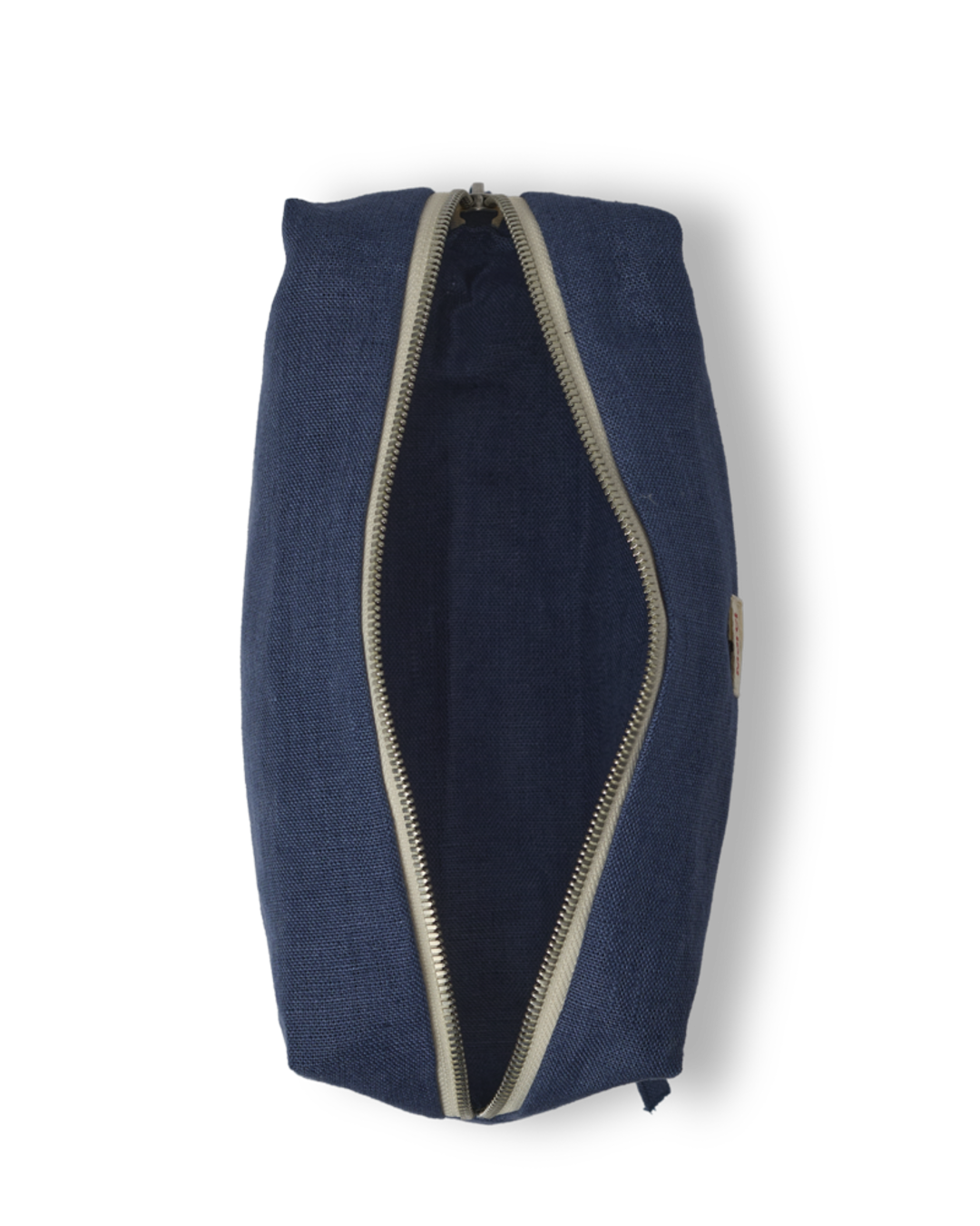 Merci - Washed linen toiletry bag - Blue Pacific
