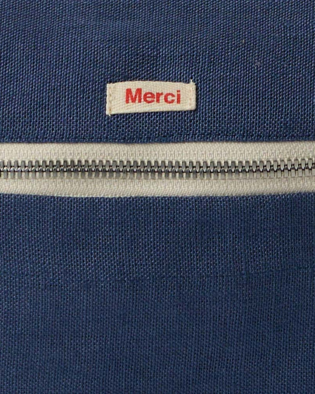 Merci - Washed linen toiletry bag - Blue Pacific