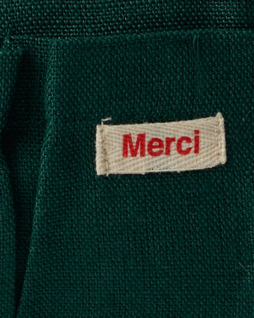 Merci - Trousse En Lin Lavé - Vert Séquoia