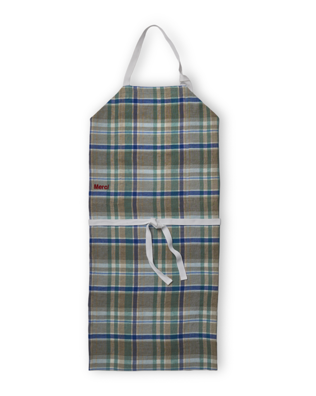 Merci - Washed linen apron - Library Checks