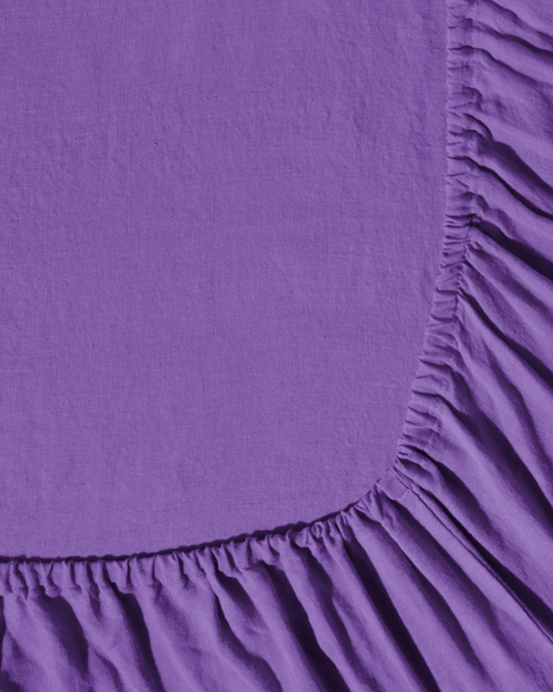 Merci - Drap Housse En Lin Lavé - Violet Orage