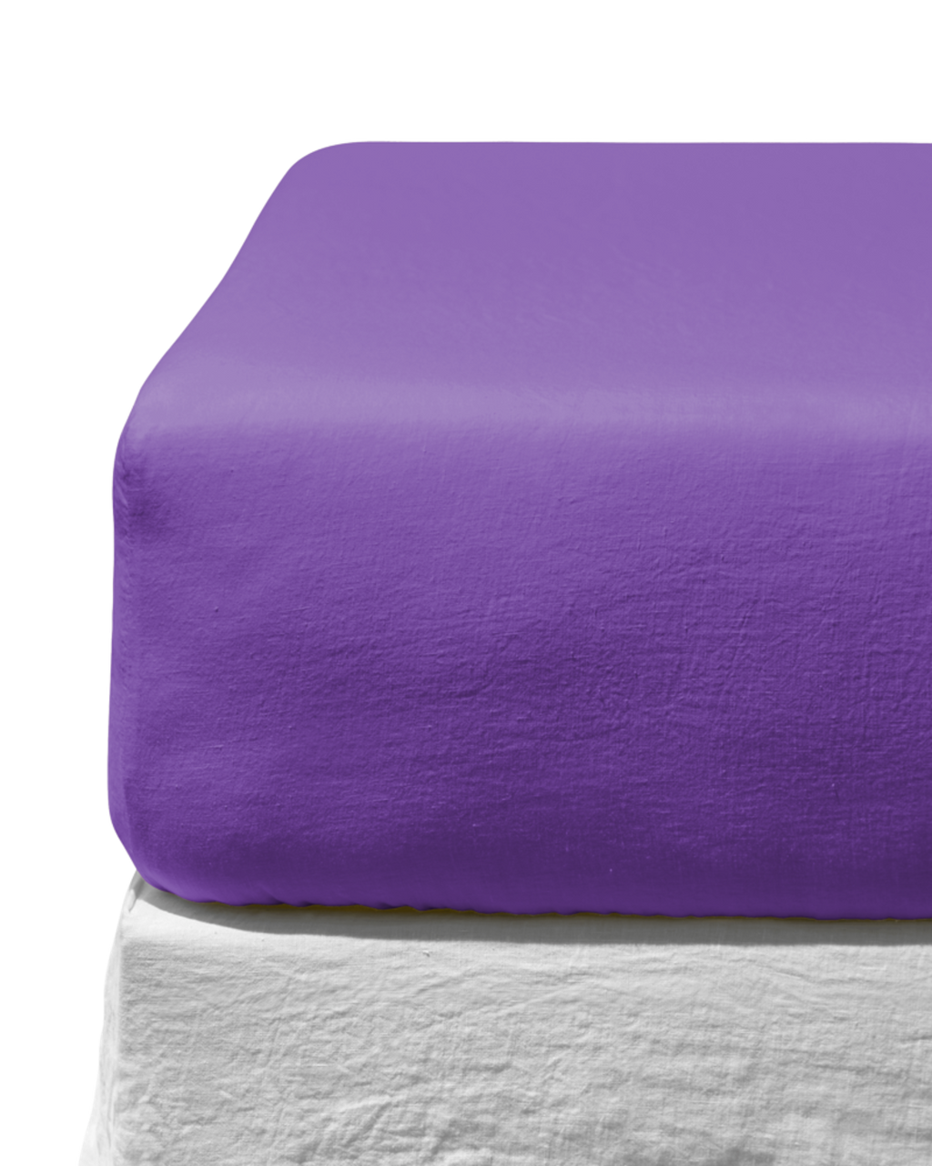 Merci - Drap Housse En Lin Lavé - Violet Orage