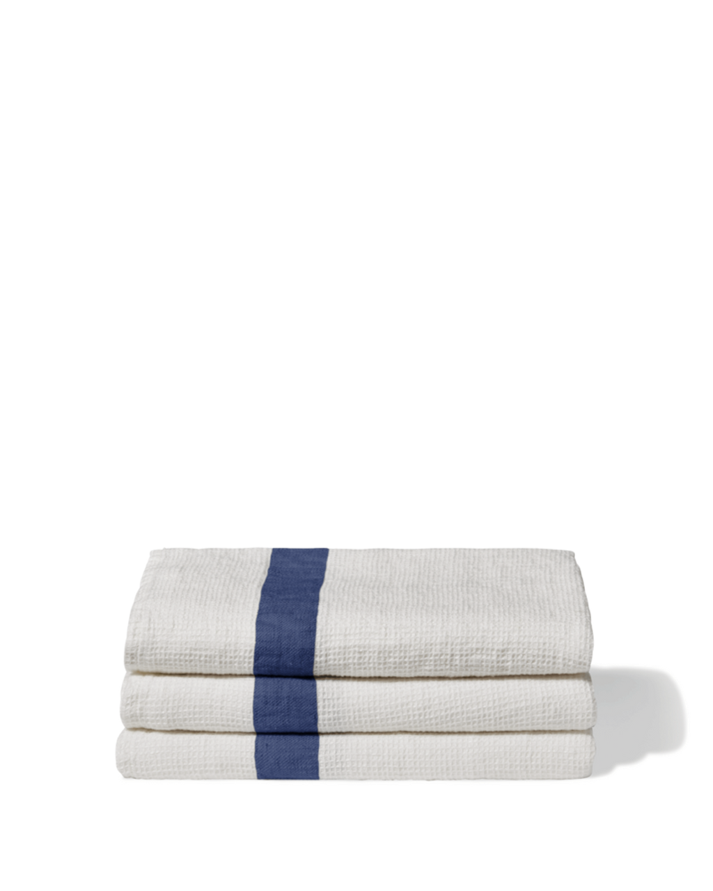 Merci - Linen bath towel - Honeycomb - Stripe Blue Pacific