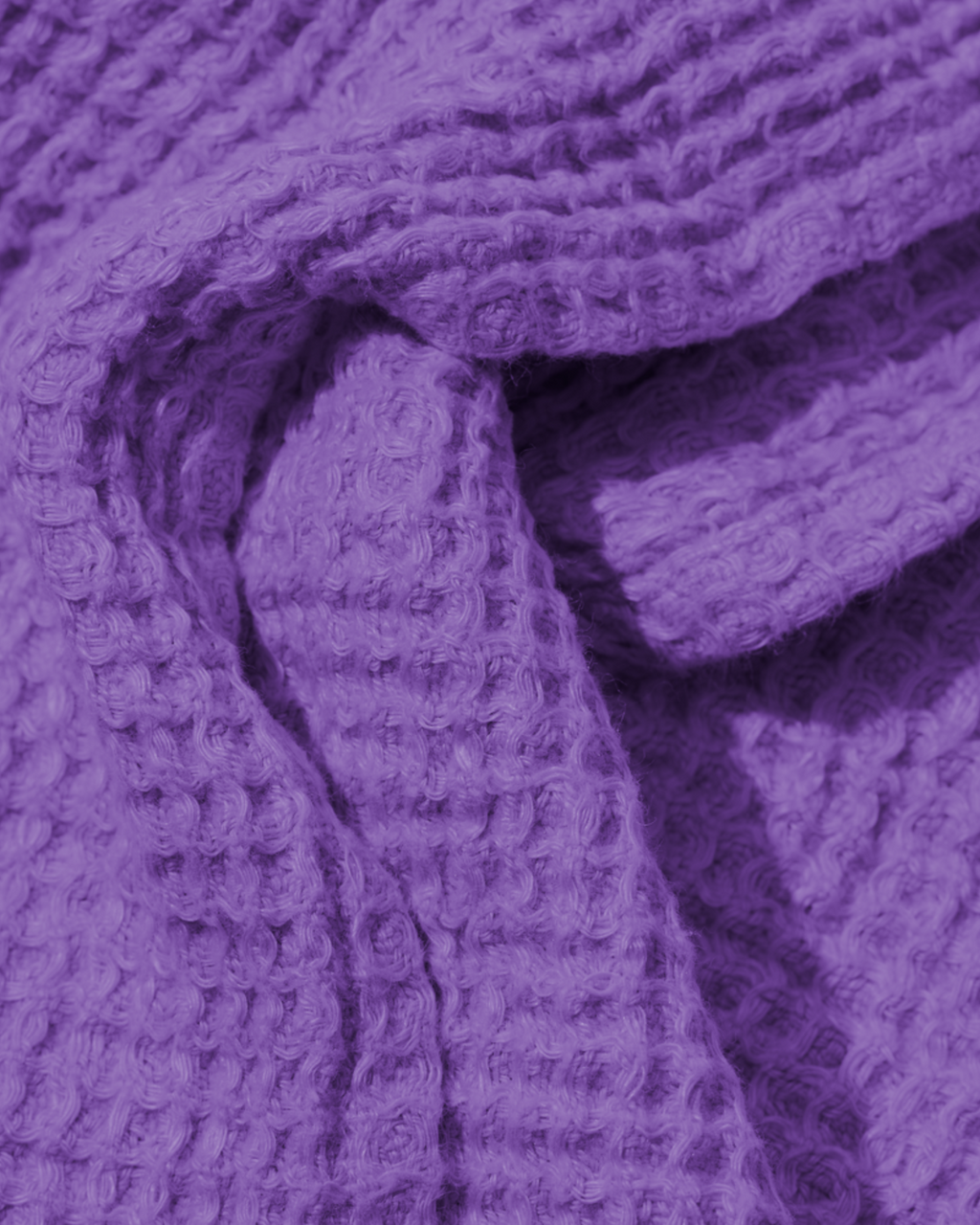 Merci - Serviette De Bain En Lin Waffle - Violet Orage