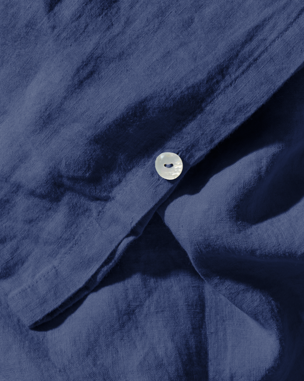 Merci - Housse De Couette En Lin Lavé - Bleu Pacifique