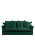 Housse de canapé convertible 3 places Merci Paris en tissu Métis vert séquoia avec aspect froissé naturel