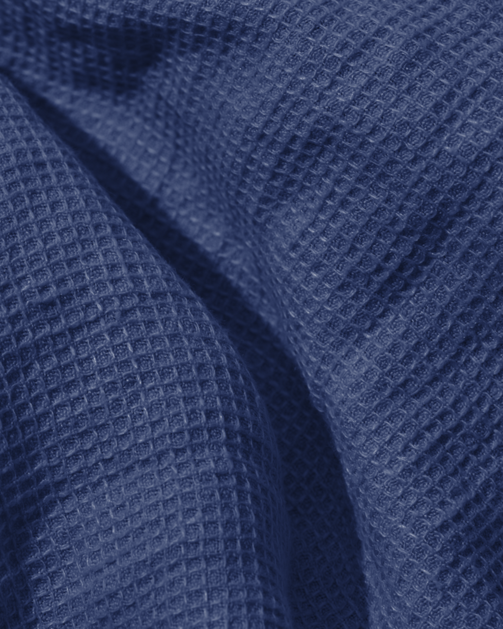 Merci - Serviette De Bain En Lin Nid D'Abeille - Bleu Pacifique