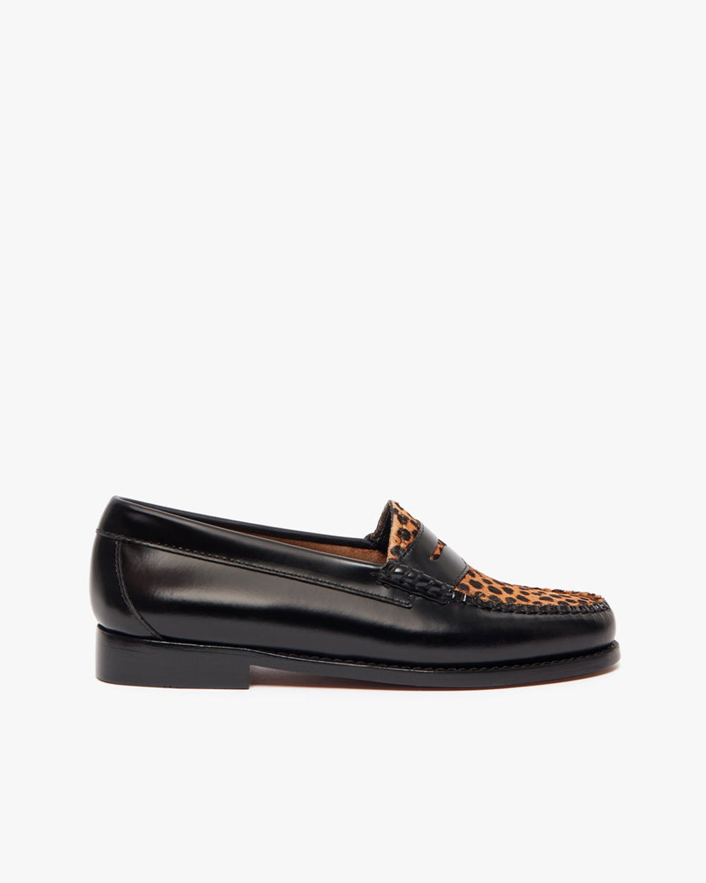 Gh Bass - Weejun Penny Exotic Loafers - Black Leopard