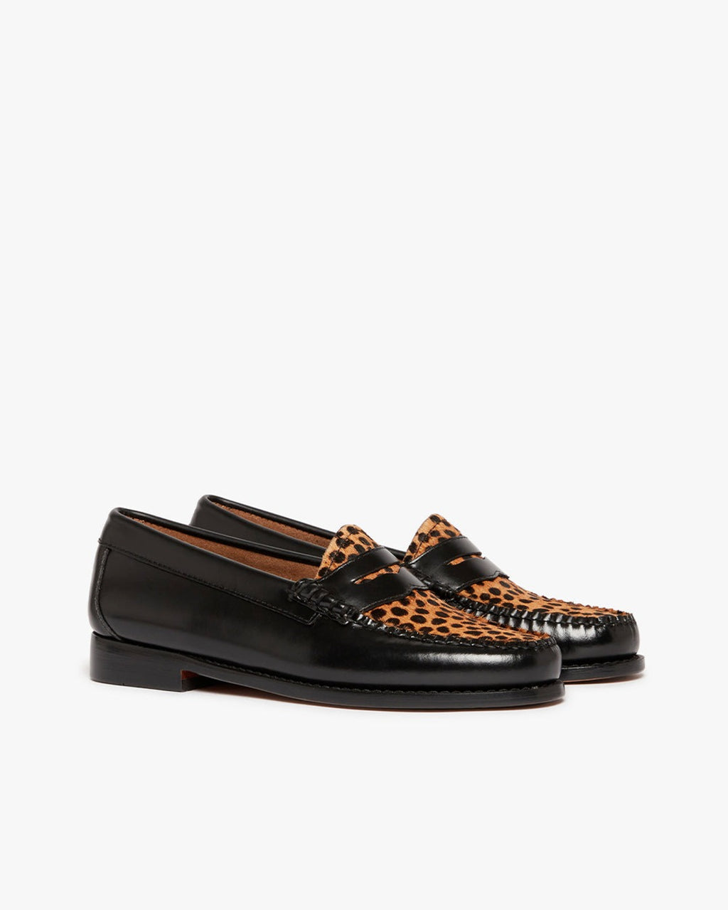 Gh Bass - Weejun Penny Exotic Loafers - Black Leopard