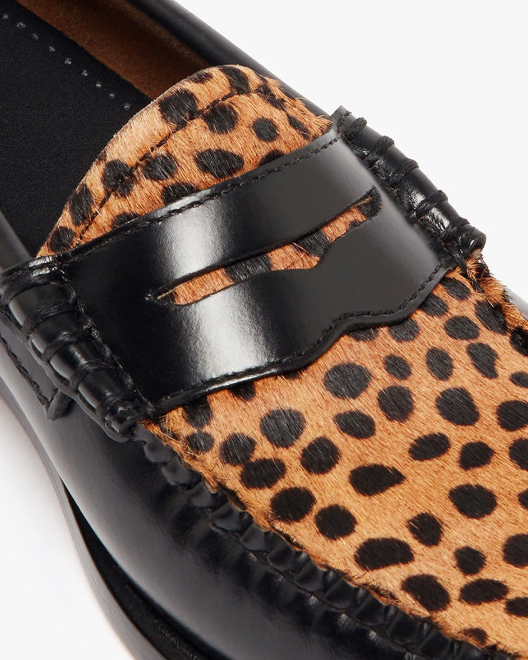 Gh Bass - Weejun Penny Exotic Loafers - Black Leopard