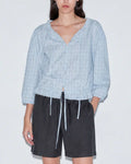 Deiji Studio - Drawstring Shirt - Checks Blue