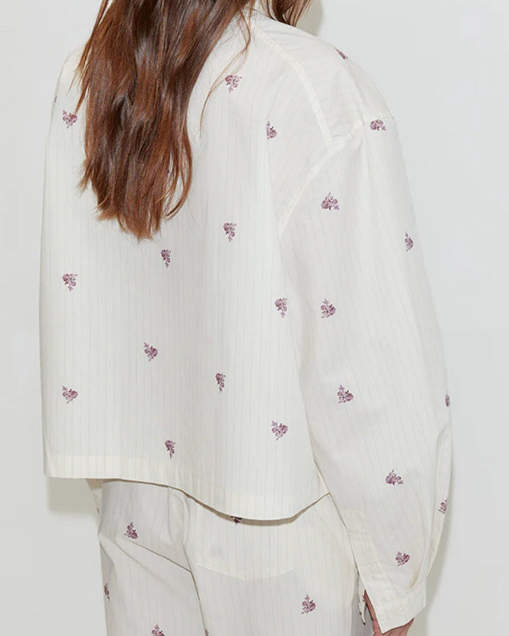 Deiji Studio - Long Boxy Set - Floral Stripes