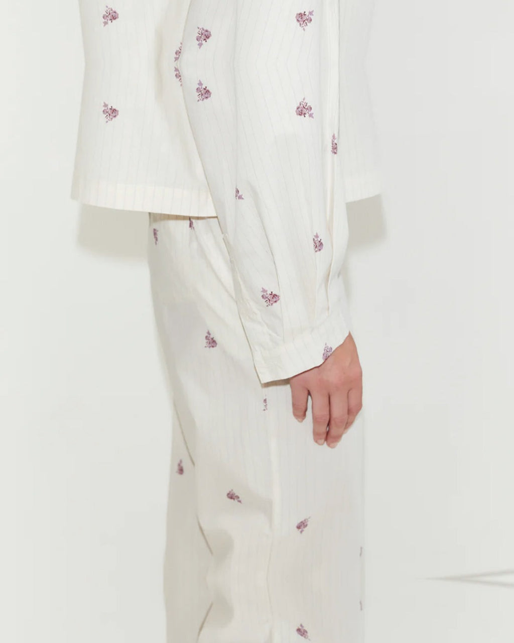 Deiji Studio - Long Boxy Set - Floral Stripes