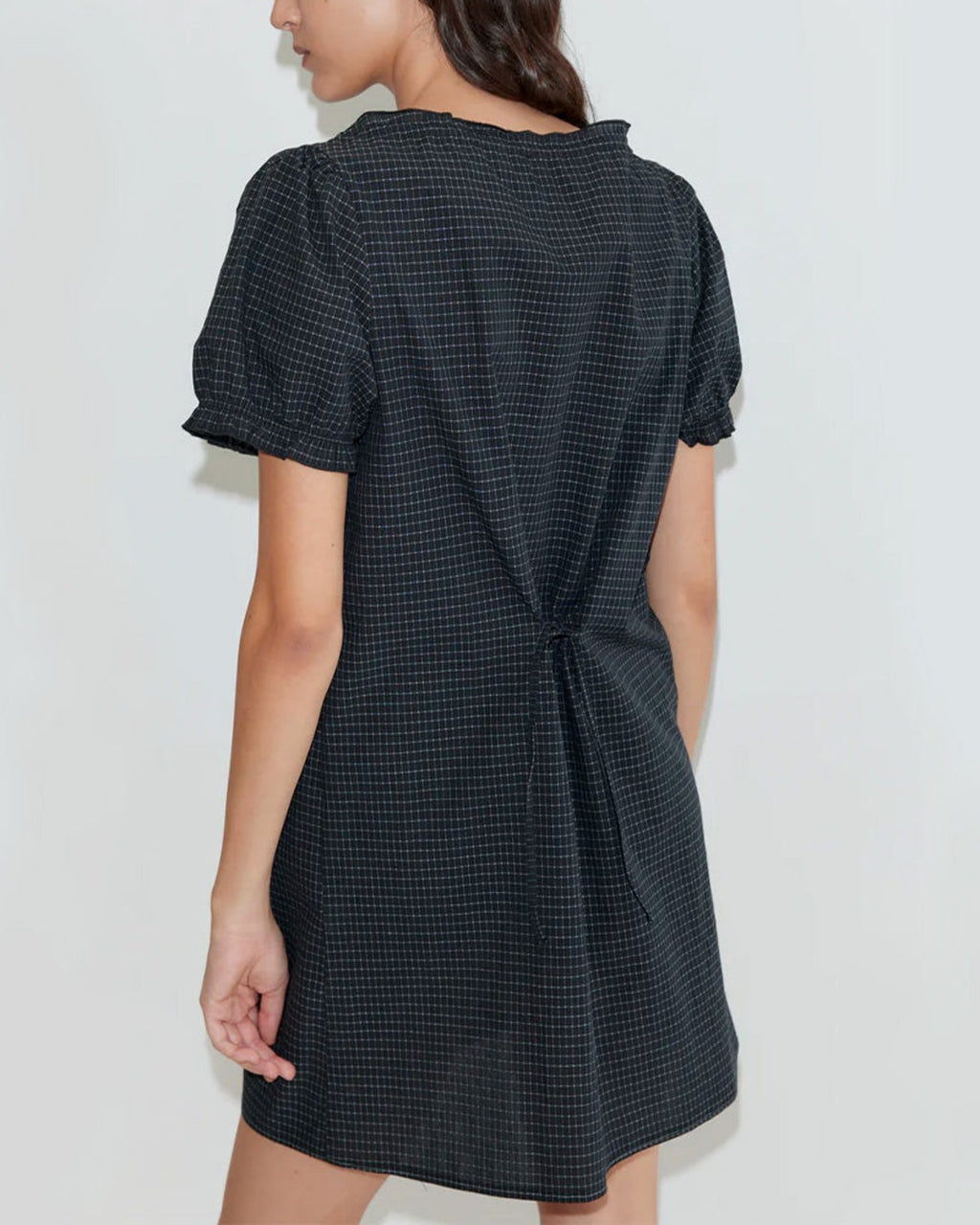 Deiji Studio - Robe Courte Boutonnée - Mono Grid