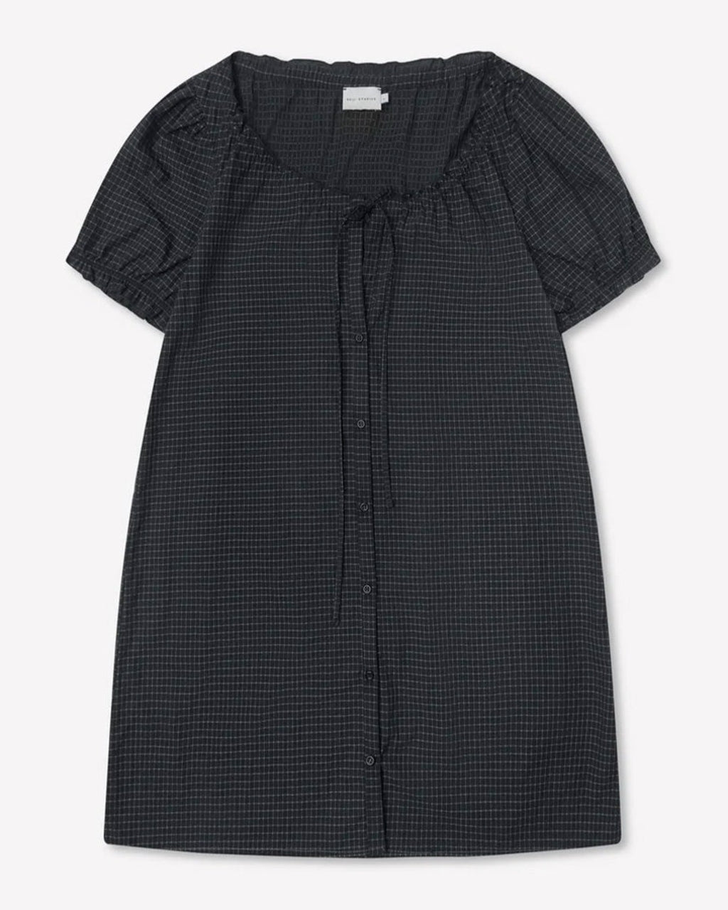 Deiji Studio - Robe Courte Boutonnée - Mono Grid