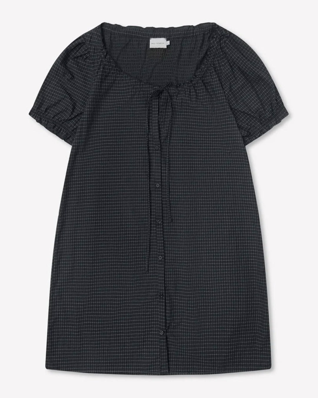 Deiji Studio - Robe Courte Boutonnée - Mono Grid