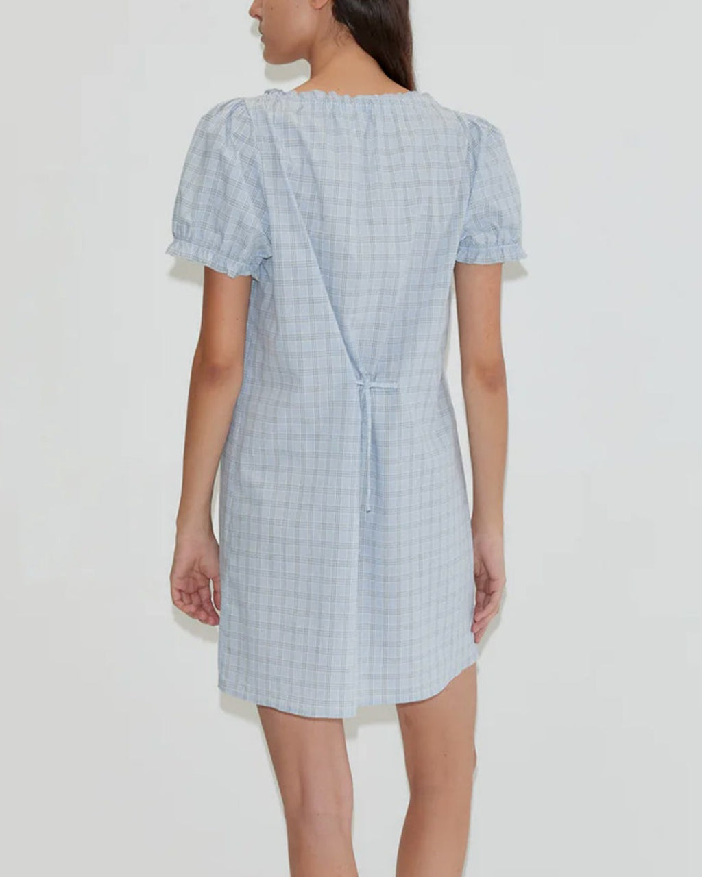 Deiji Studio - Short Buttoned Dress - Checks Blue