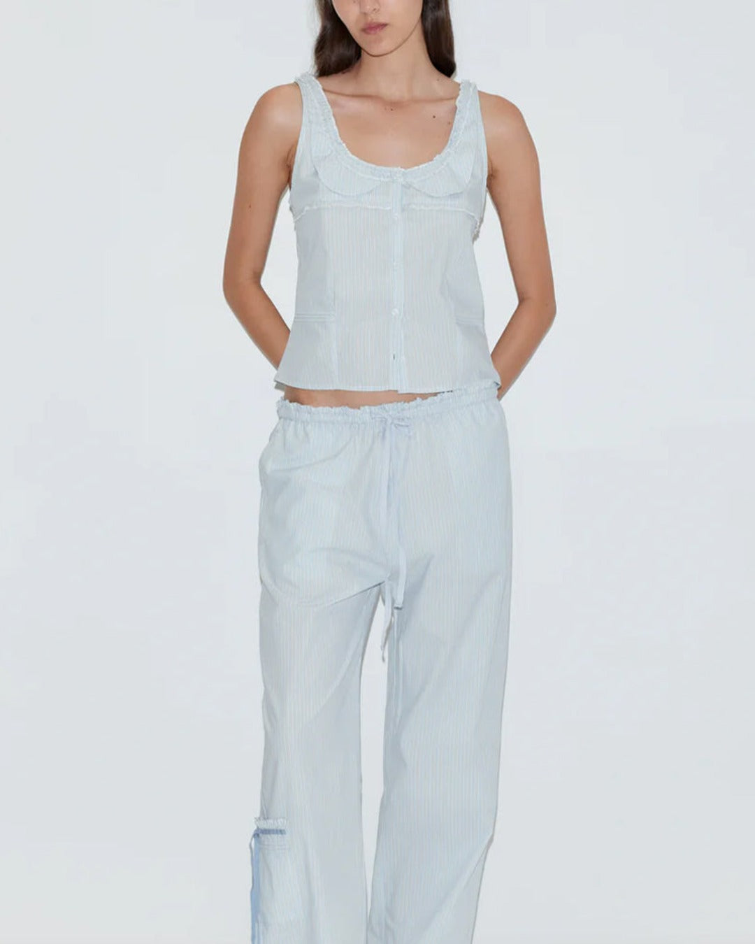 Deiji Studio - Top Frills - Mist Stripes