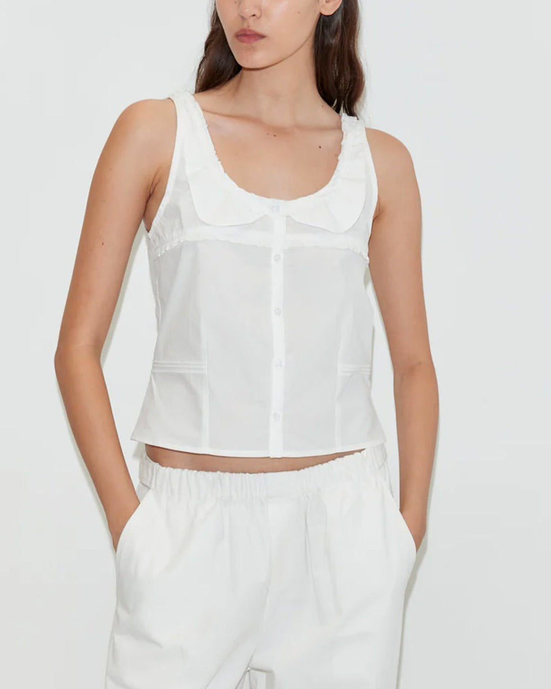 Deiji Studio - Top Frills - White