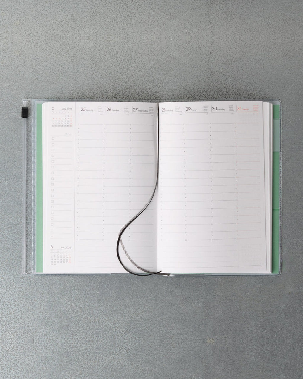 Merci - Agenda Oct. 2026 Déc. 2027 - Vert