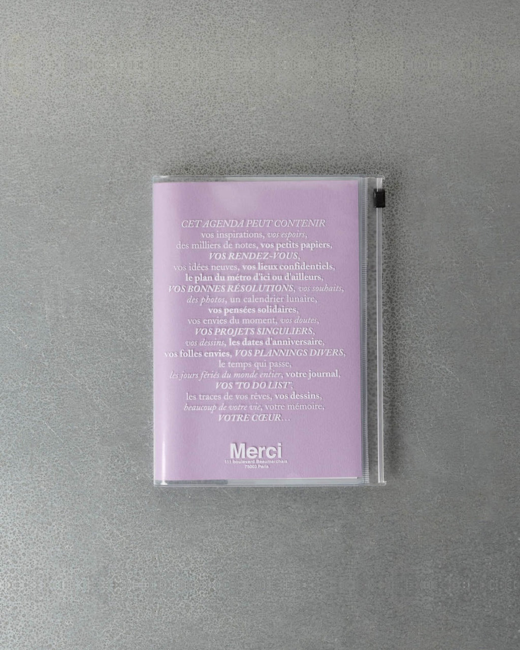 Merci - Agenda Oct. 2026 Déc. 2027 - Lavande