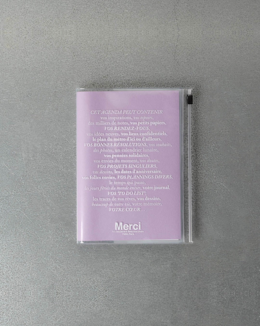 Merci - Agenda Oct. 2026 Déc. 2027 - Lavande