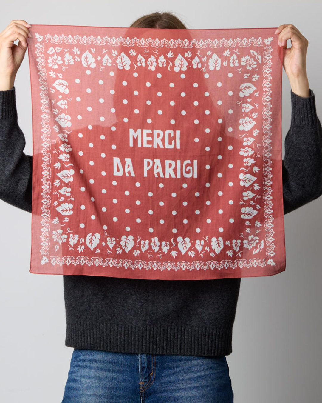 Merci - Bandana Da Parigi - Rouge & Ecru