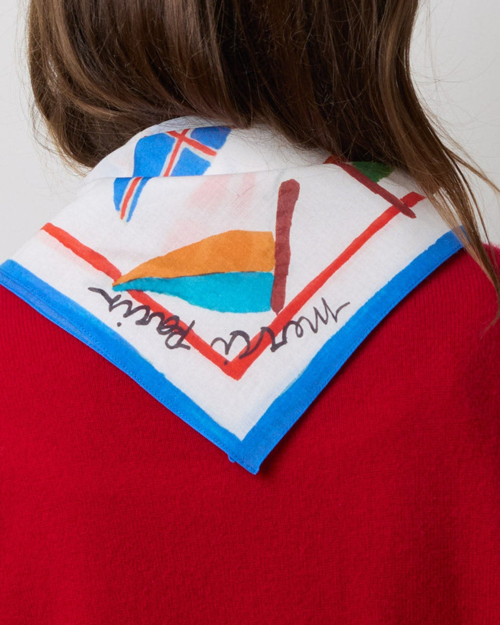 Merci - European Flags Bandana - Ecru & Blue