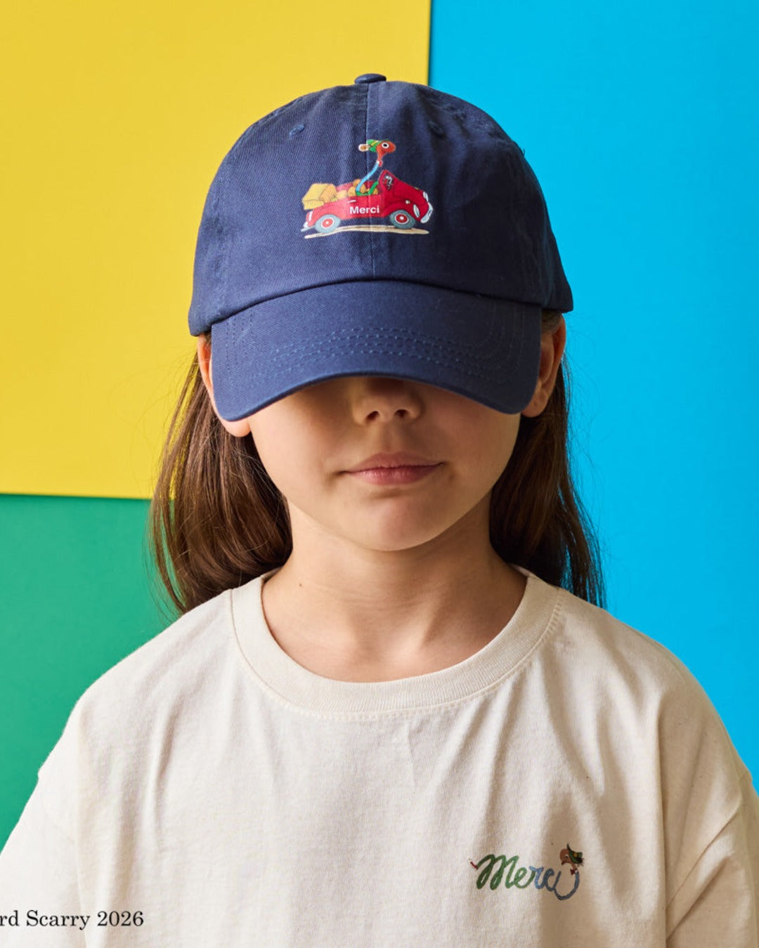 Merci x Richard Scarry - Kids' Lowly Worm Cap - Navy
