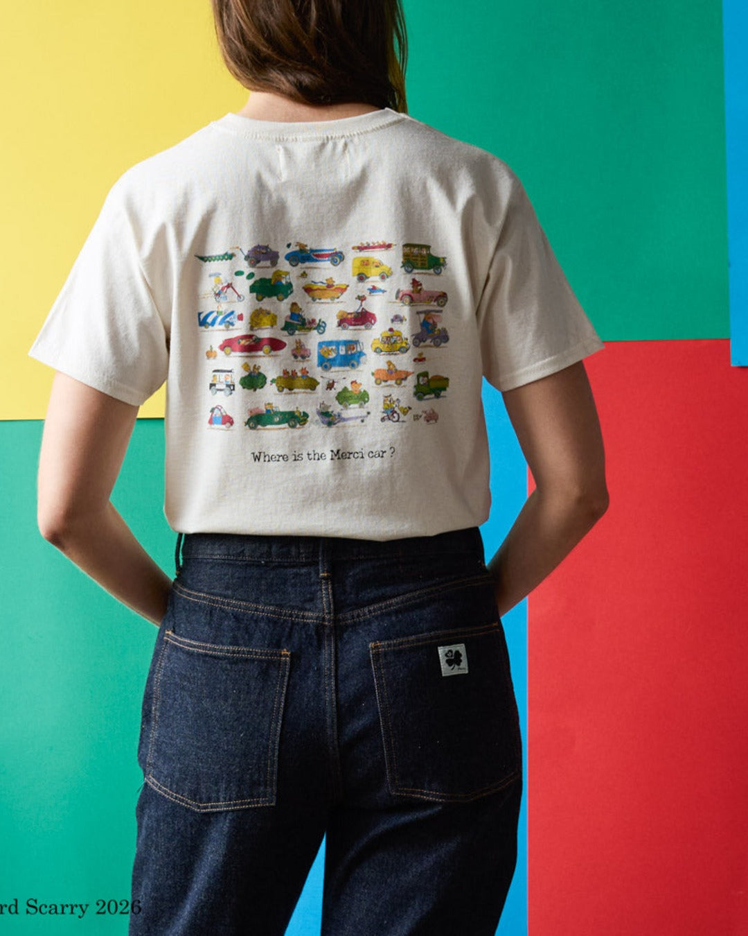 Merci x Richard Scarry - Cars T-Shirt - Ecru