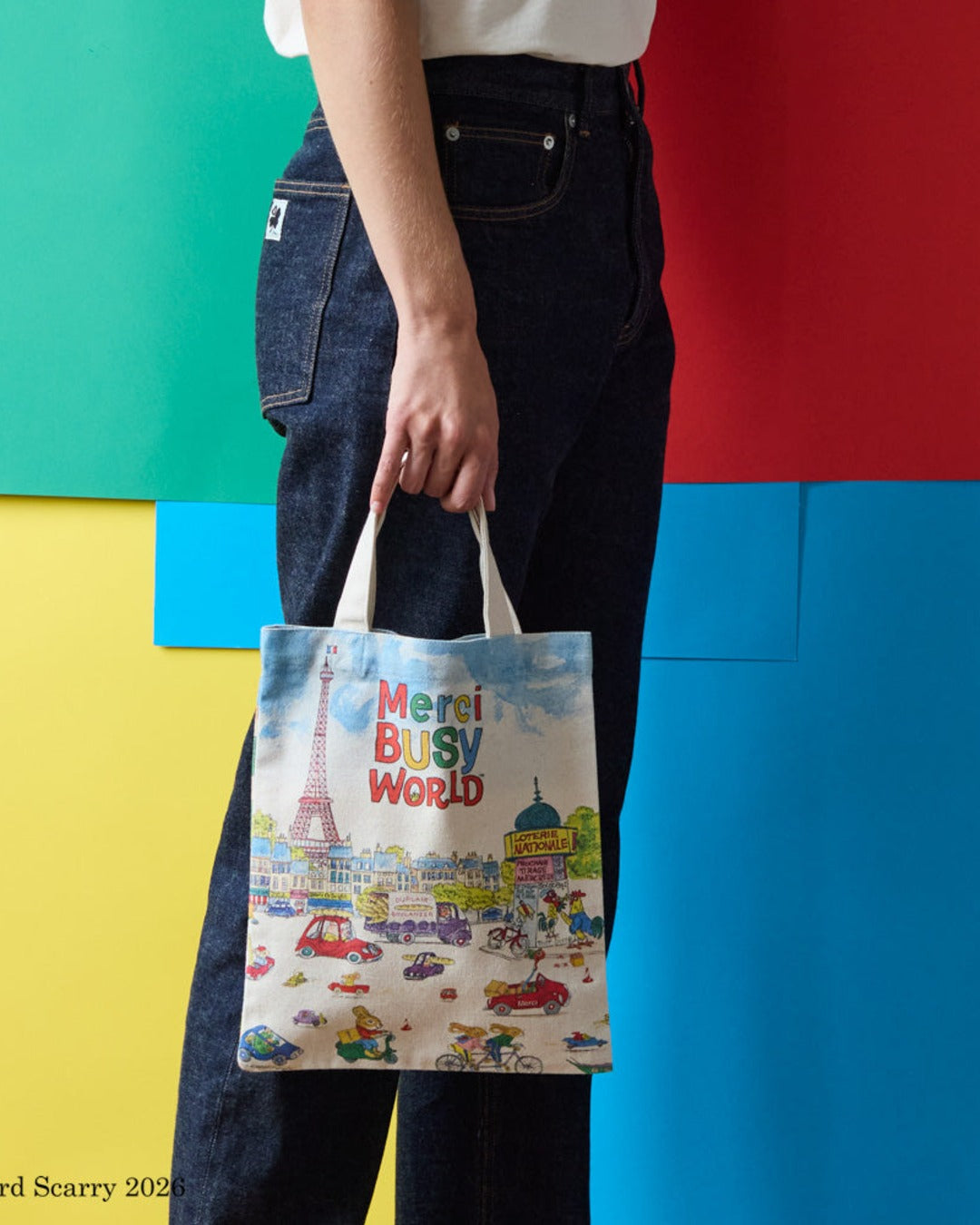 Merci x Richard Scarry - Cotton Tote Bag - Merci Busy World