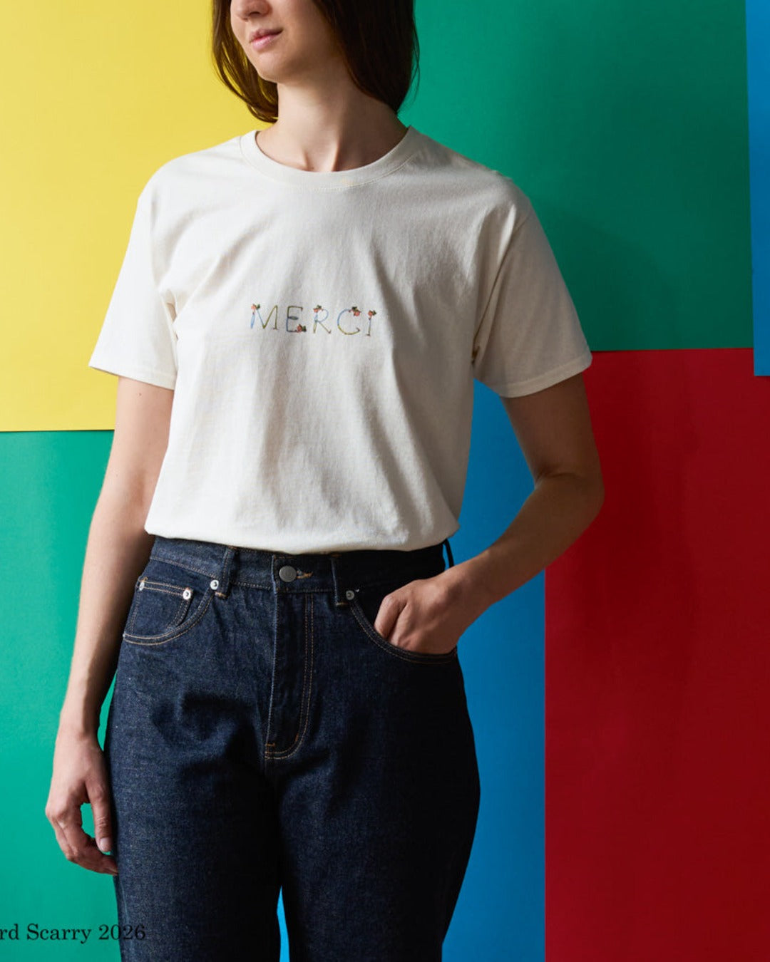 Merci x Richard Scarry - Alphabet T-Shirt - Ecru