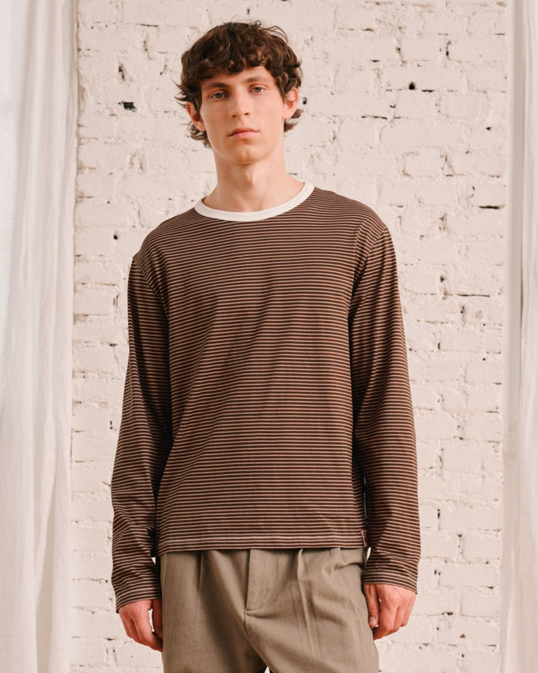 Merci - Julian T-Shirt - Brown & Beige