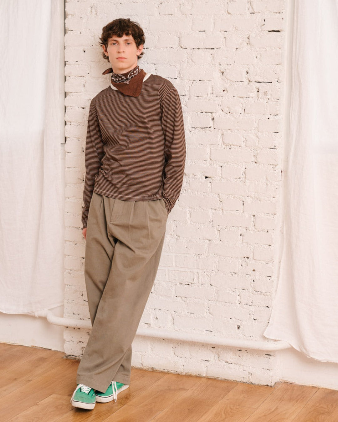 Merci - Julian T-Shirt - Brown & Beige