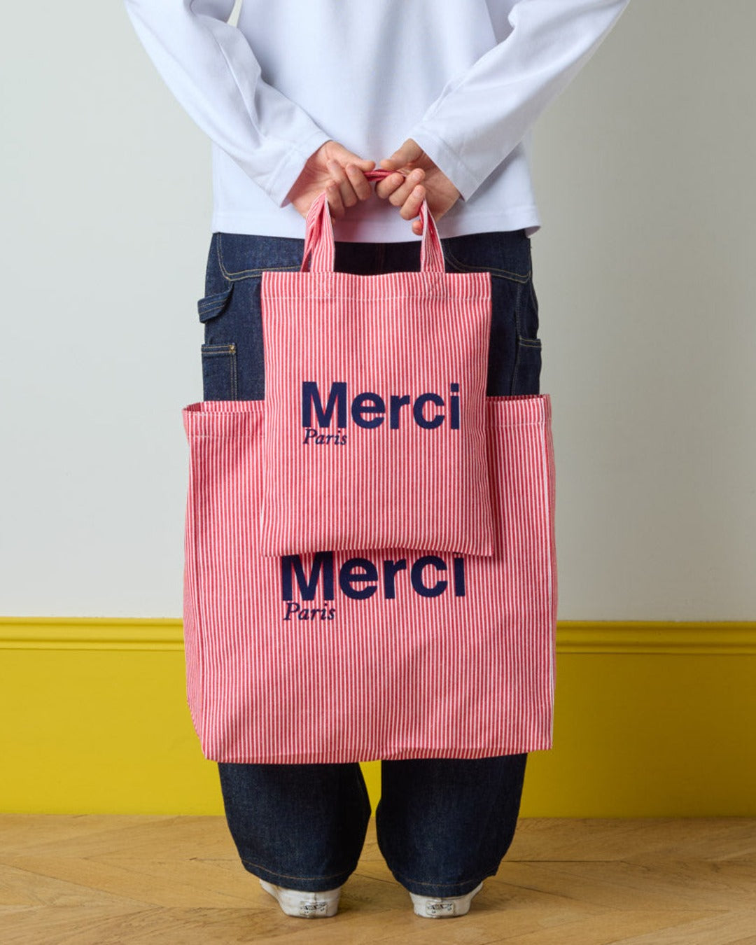 Merci - Hickory Cotton Tote Bag - Red