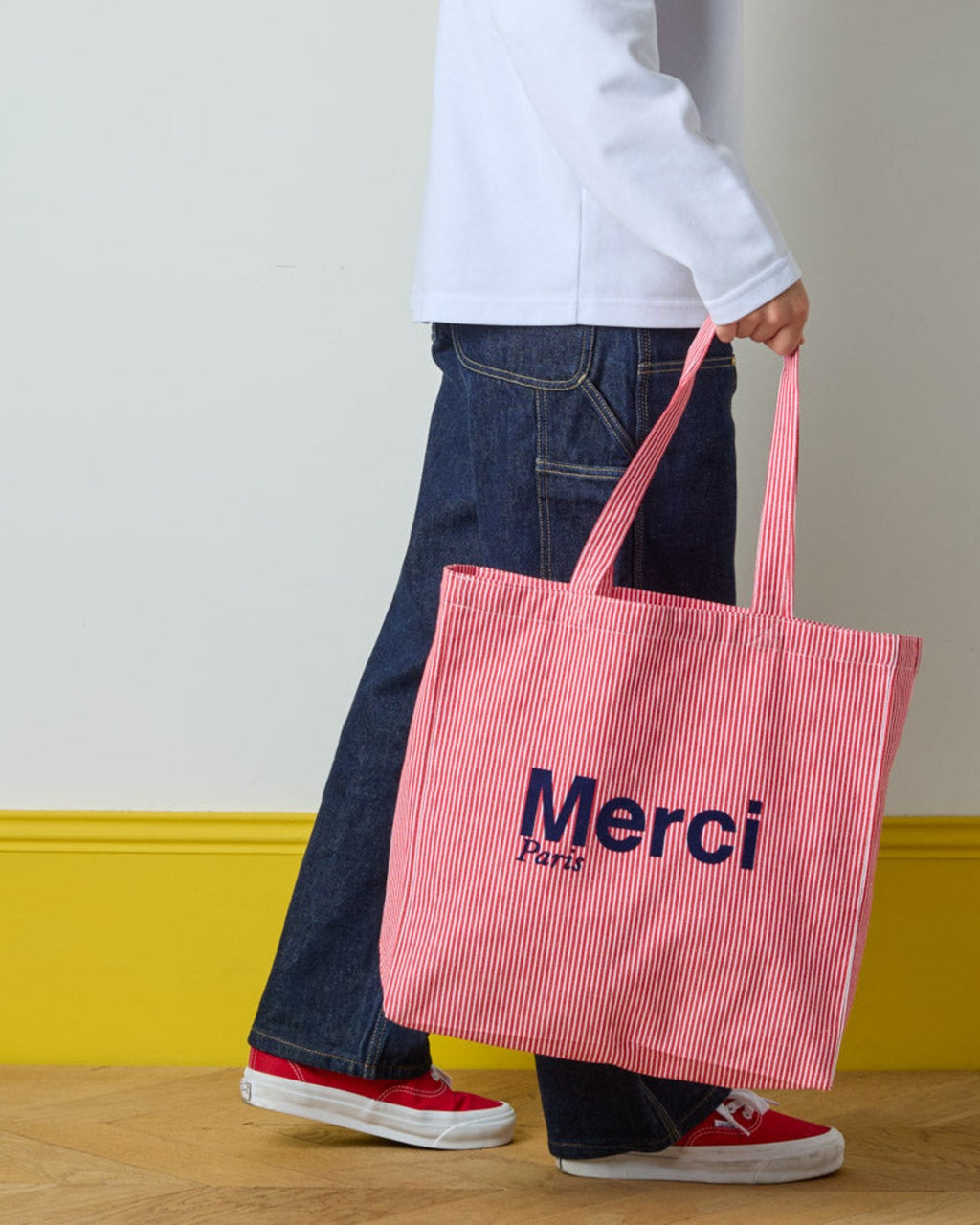 Merci - Hickory Cotton Tote Bag - Red