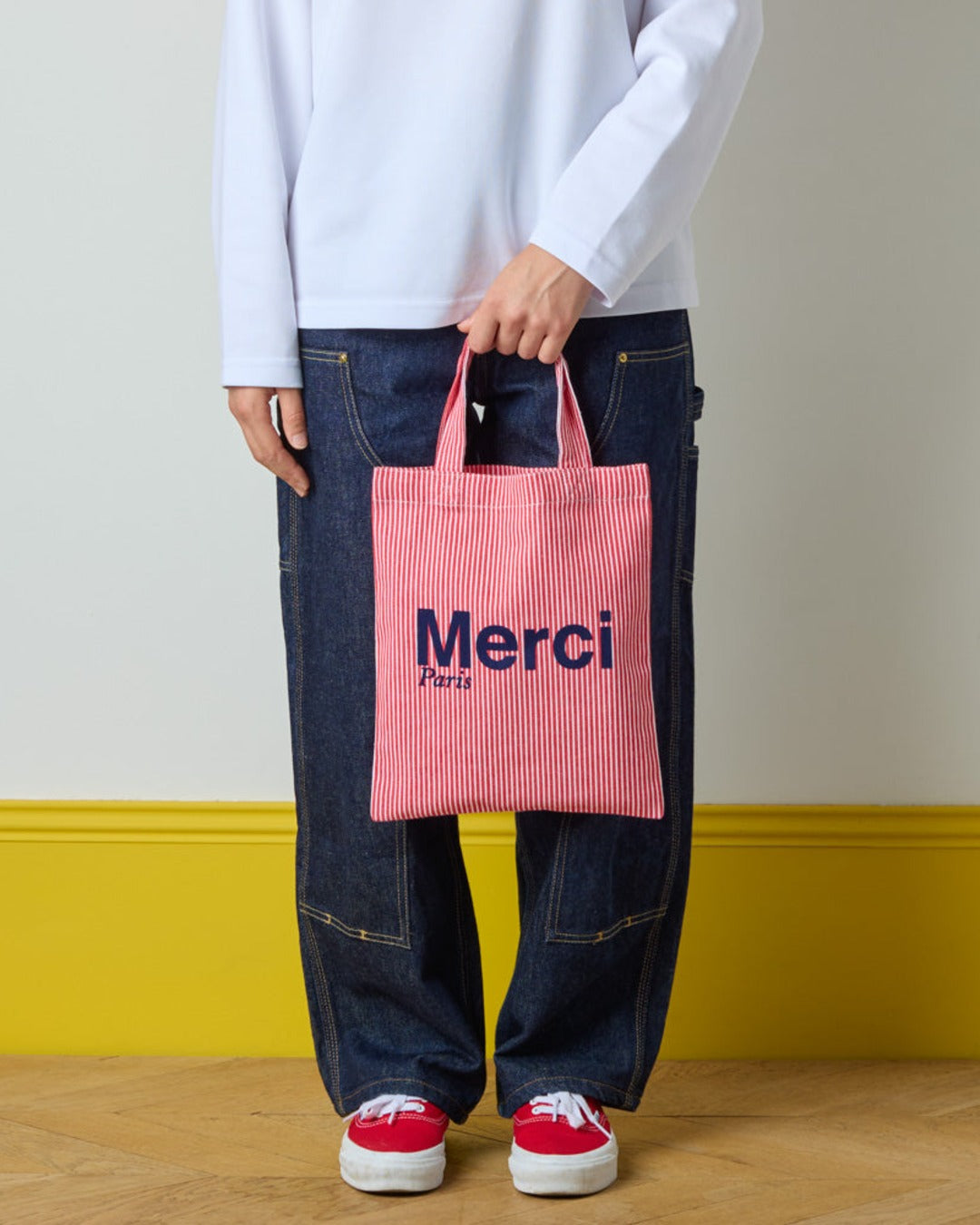 Merci - Hickory Cotton Tote Bag - Red