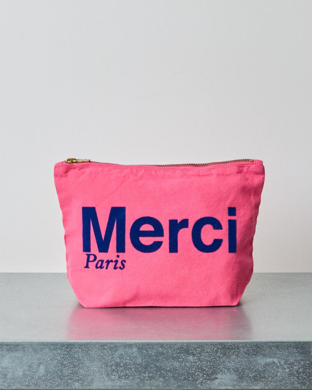 Merci - Cotton pouch - Pink & Blue