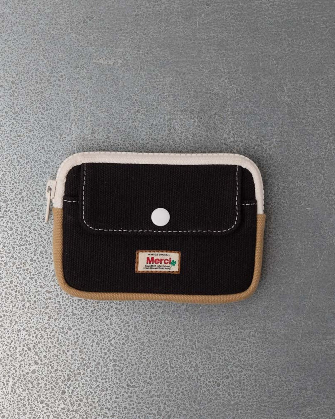 Merci - Candide S Coin Purse - Black & Beige