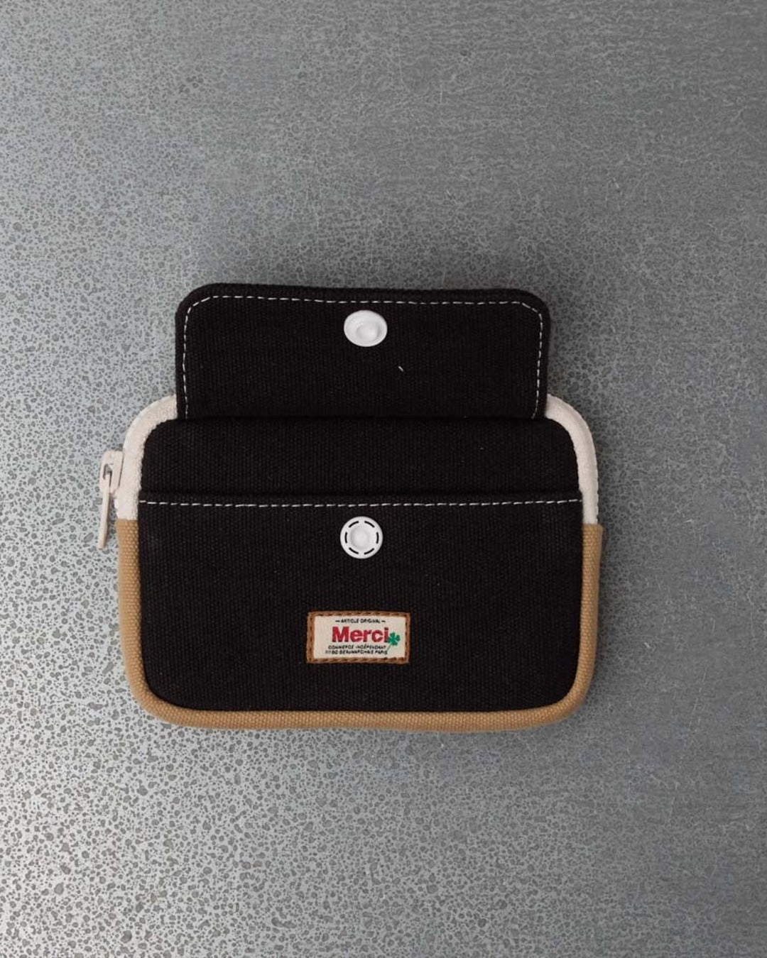 Merci - Candide S Coin Purse - Black & Beige