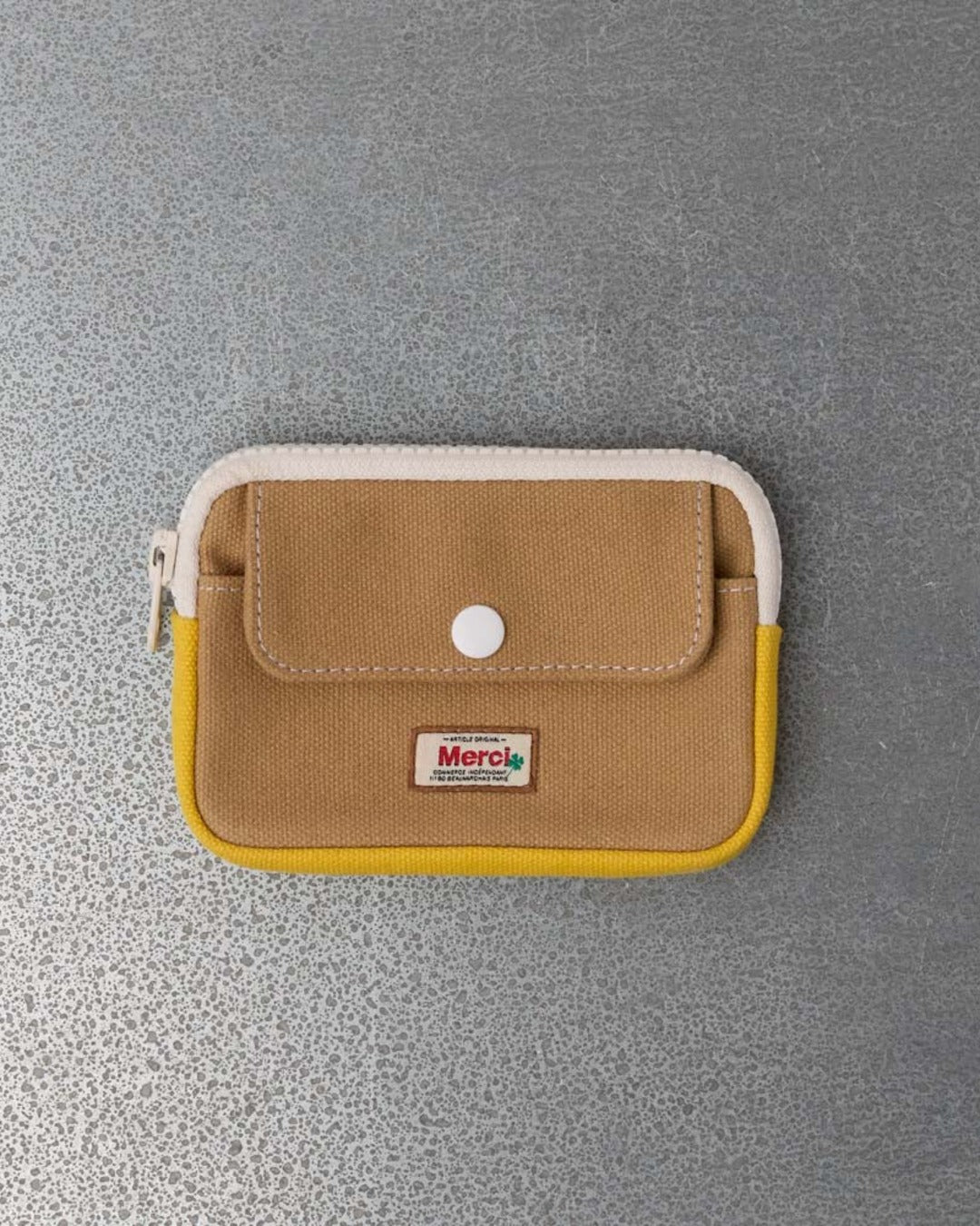 Merci - Porte Monnaie Candide S - Beige & Jaune
