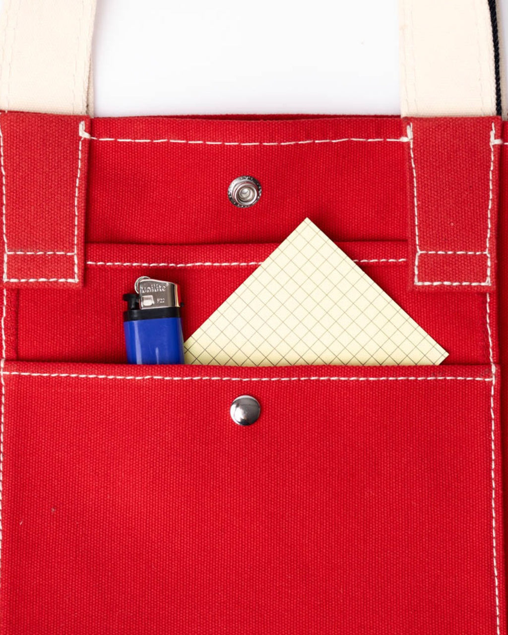 Merci - Candide shopping bag Ribbon - Red & Denim