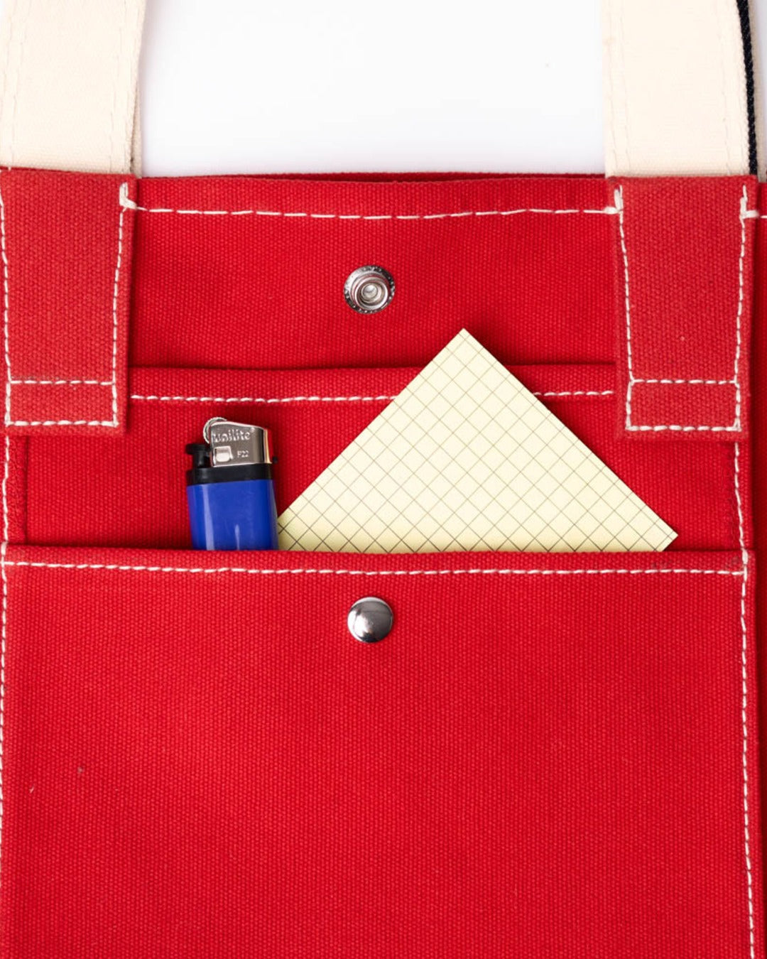 Merci - Candide shopping bag Ribbon - Red & Denim