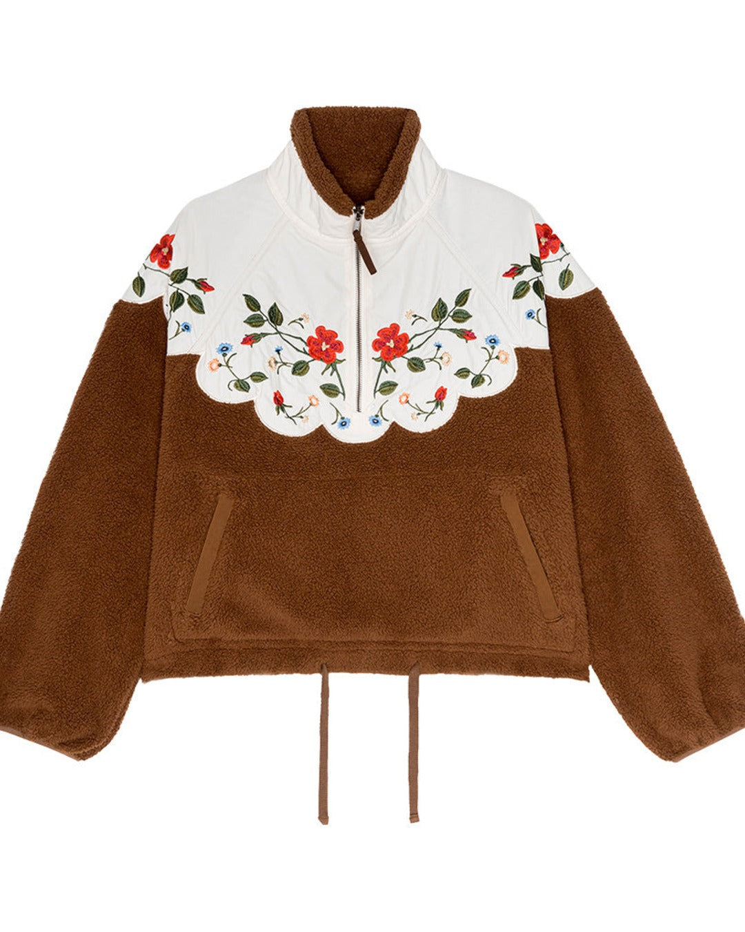 The Great - The Plush Wildflower Sweater - Chestnut