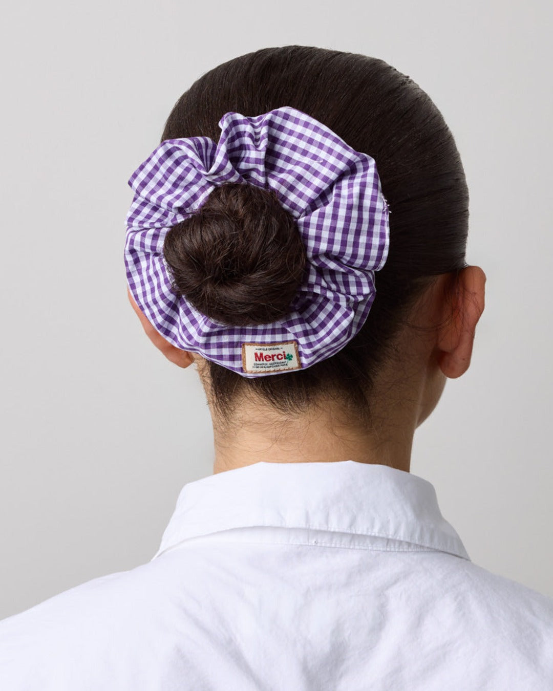 Merci - Scrunchie - Purple Vichy