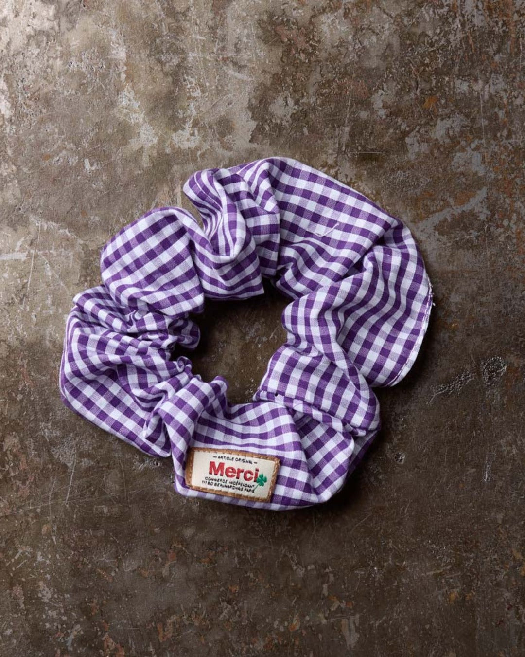 Merci - Scrunchie - Purple Vichy