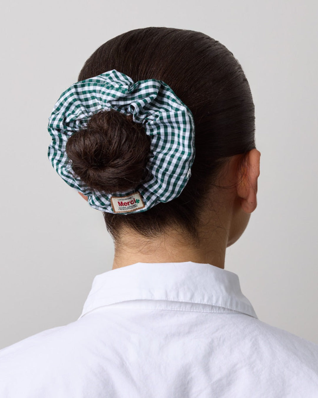 Merci - Scrunchie - Green Vichy