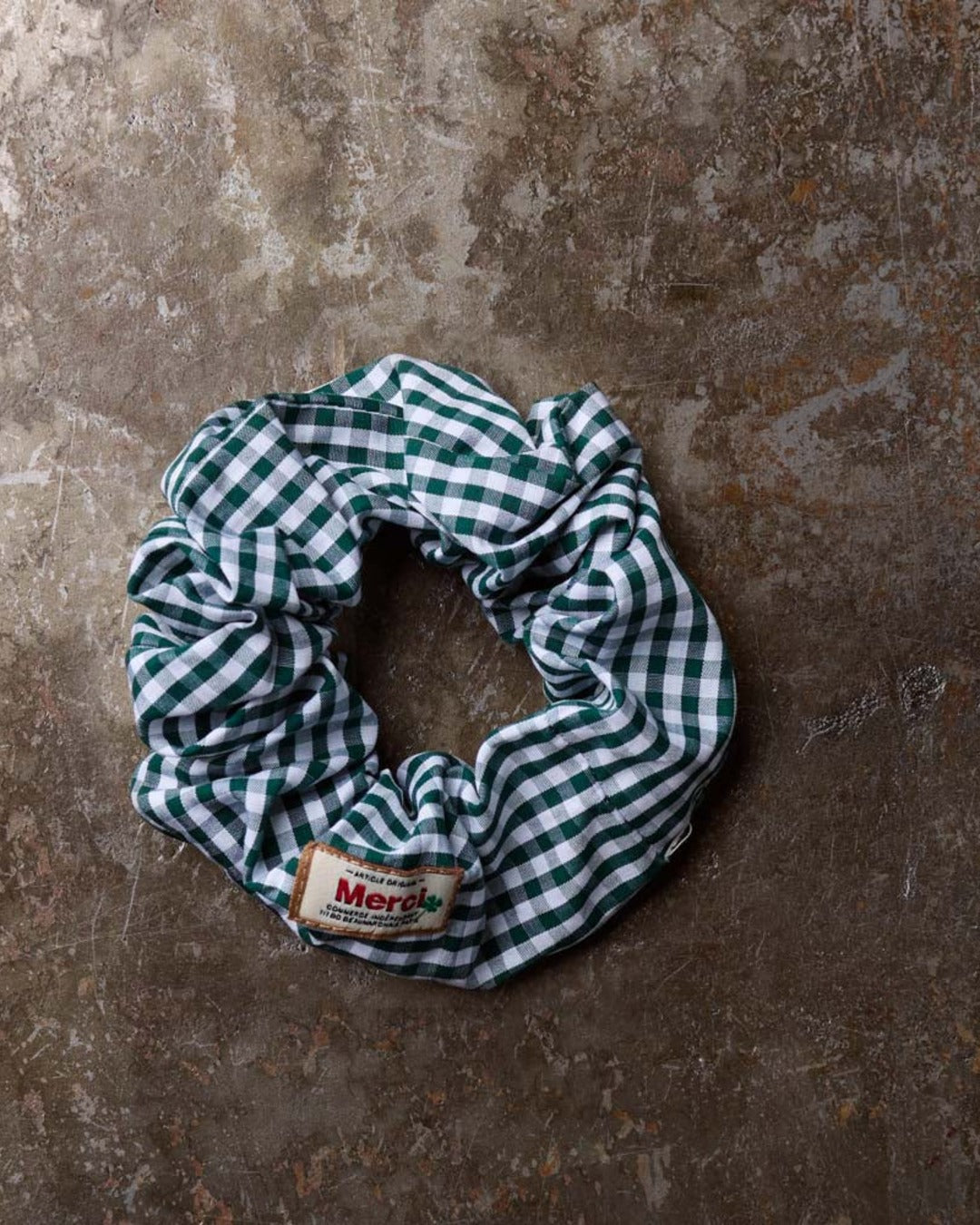 Merci - Scrunchie - Green Vichy