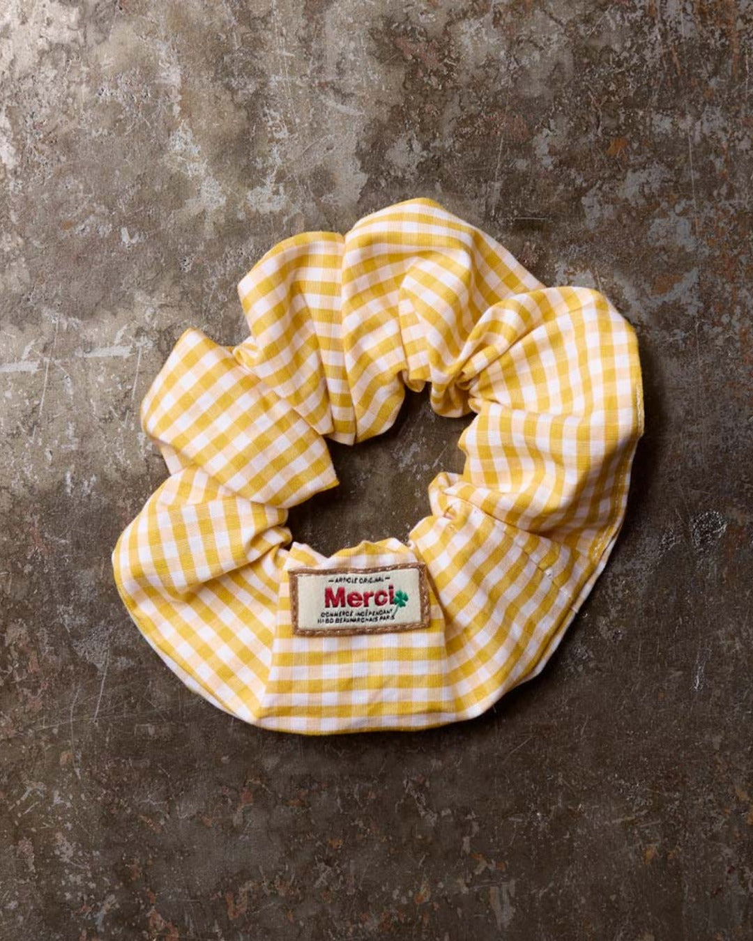Merci - Scrunchie - Yellow Vichy