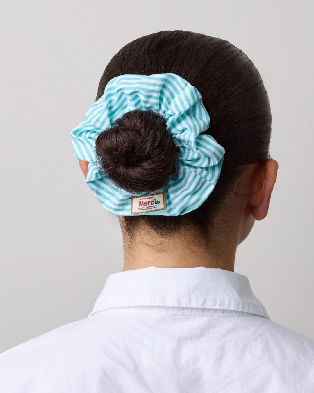 Merci - Scrunchie - Mint Stripes